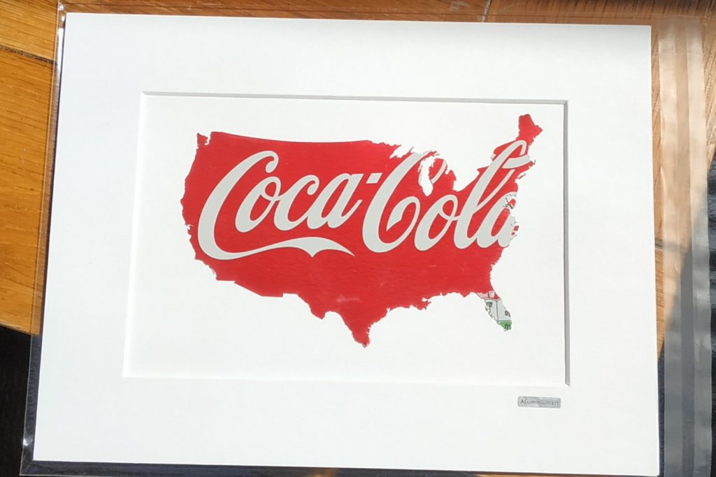 Aluminiumart aluminium can art USA Coke Country