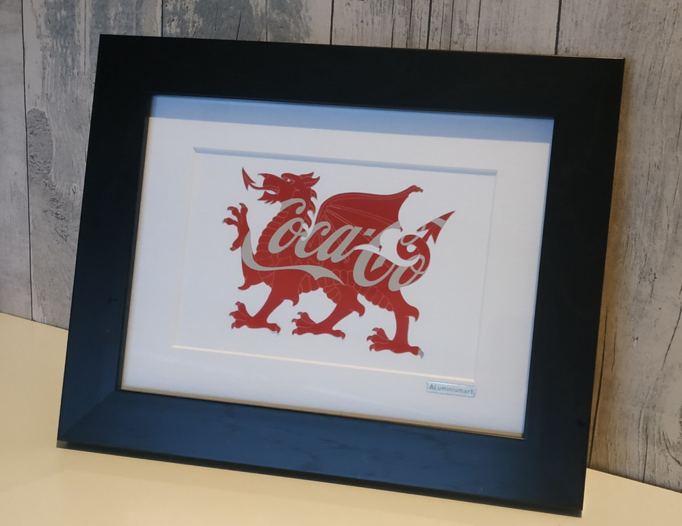 Wales map framed or mounted Aluminium can art - Image 19